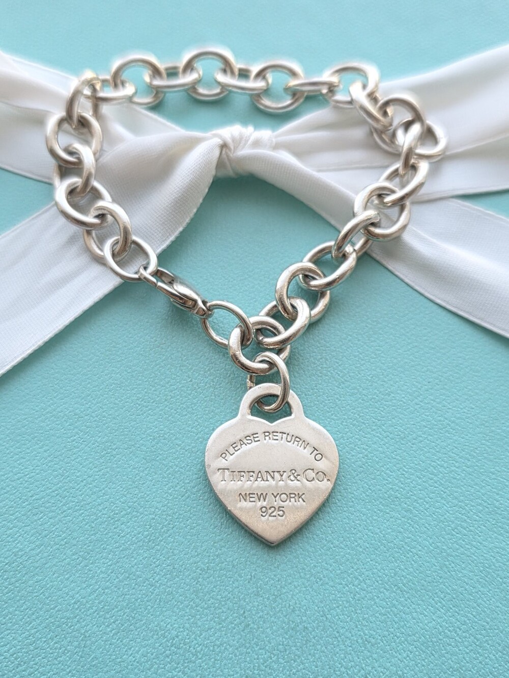 Classic heart tag link bracelet